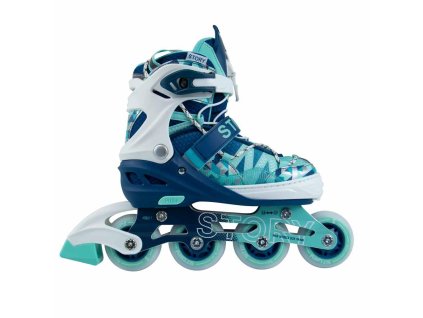STORY SPIKE NAVY BLUE LED V2 INLINE ROLLER SKATE e5d1