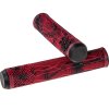 scooters components hand grips nkd shadow grips red black 01 979c