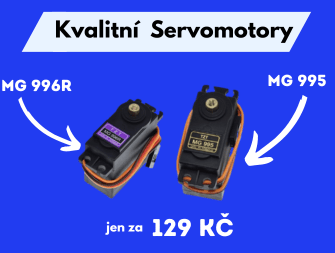 Servomotory MG995 a MG996 za nejnižší cenu