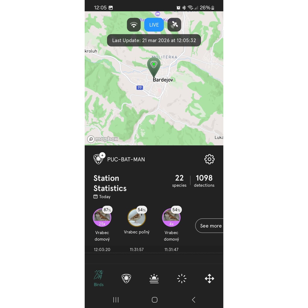 BirdWeather PUC – Inteligentná akustická stanica na monitoring vtáctva