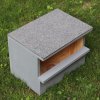 Nesting box for birds BAT-MAN Falco half-box for falcons, wooden with coating and roof