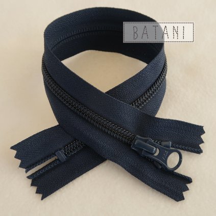 zip YKK - spirálový tmavě modrý NEDĚLITELNÝ