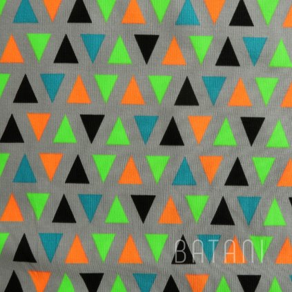 Jednolíc elastický Trojúhelníky neonové - 45 cm