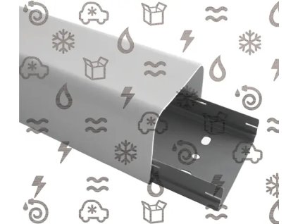 KANÁL PRO POTRUBÍ S VRCHNÍM KRYTEM 125x75x2000mm ( CENA ZA 1 KS/2 M ) MODEL SF