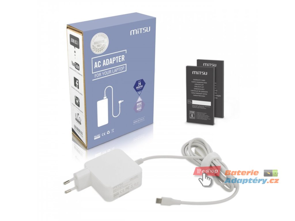 Nabíječka Mitsu 45W USB type C USB-C (white)