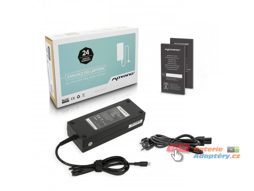 Nabíječka Movano130W USB type C USB-C do Dell (black)