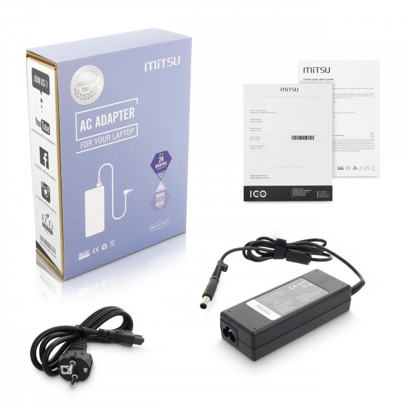 Nabíječka mitsu 19v 4.74a (7.4x5.0 pin) - hp, compaq