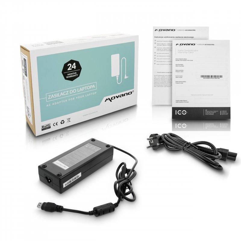 Nabíječka movano 19v 7.1a (multipin, 5 pinów) - hp, compaq