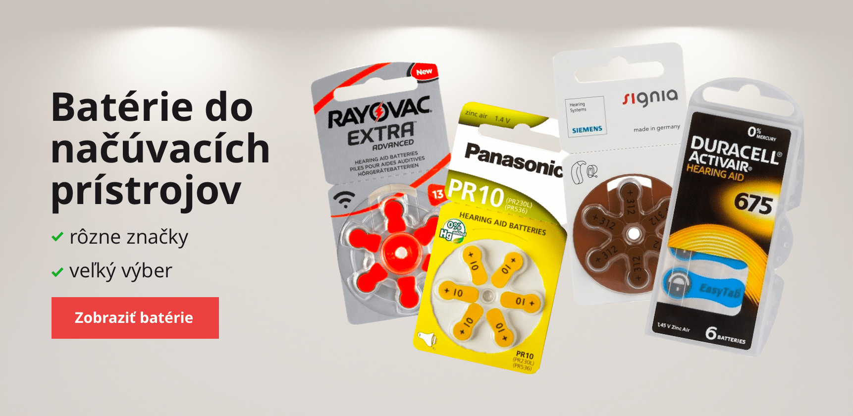 Batérie pre násluchadlá / do načúvacích prístrojov
