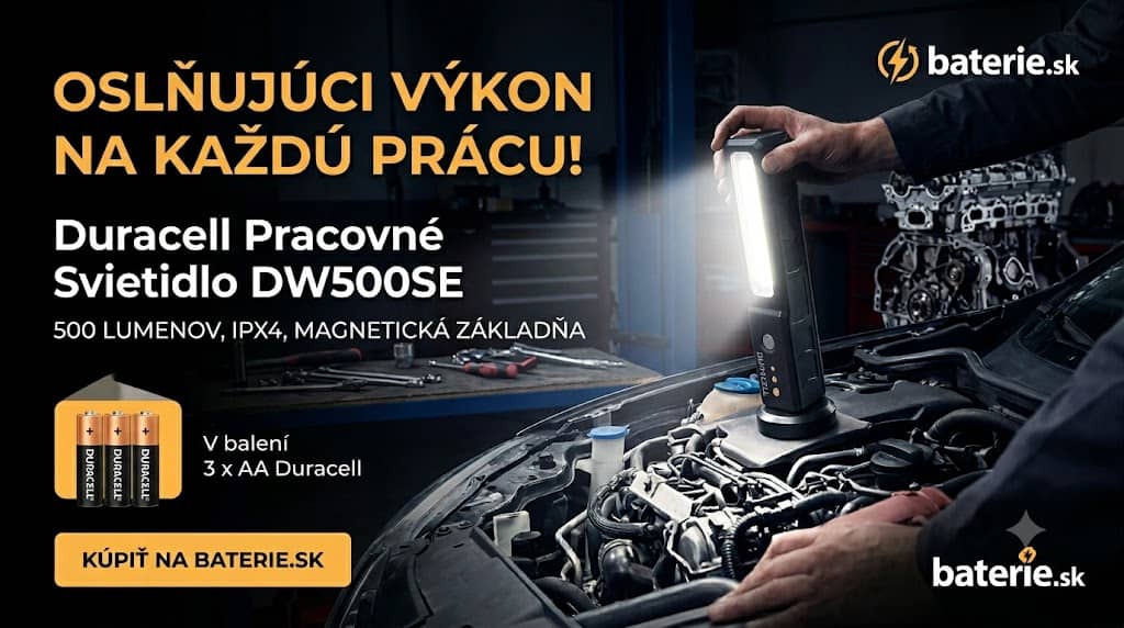 Duracell pracovné svietidlo DW500SE 3 x AA  IPX4 500 lumen
