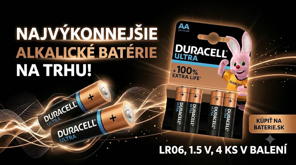 Duracell Ultra AA - najsilnejšie alkalické batérie Duracell
