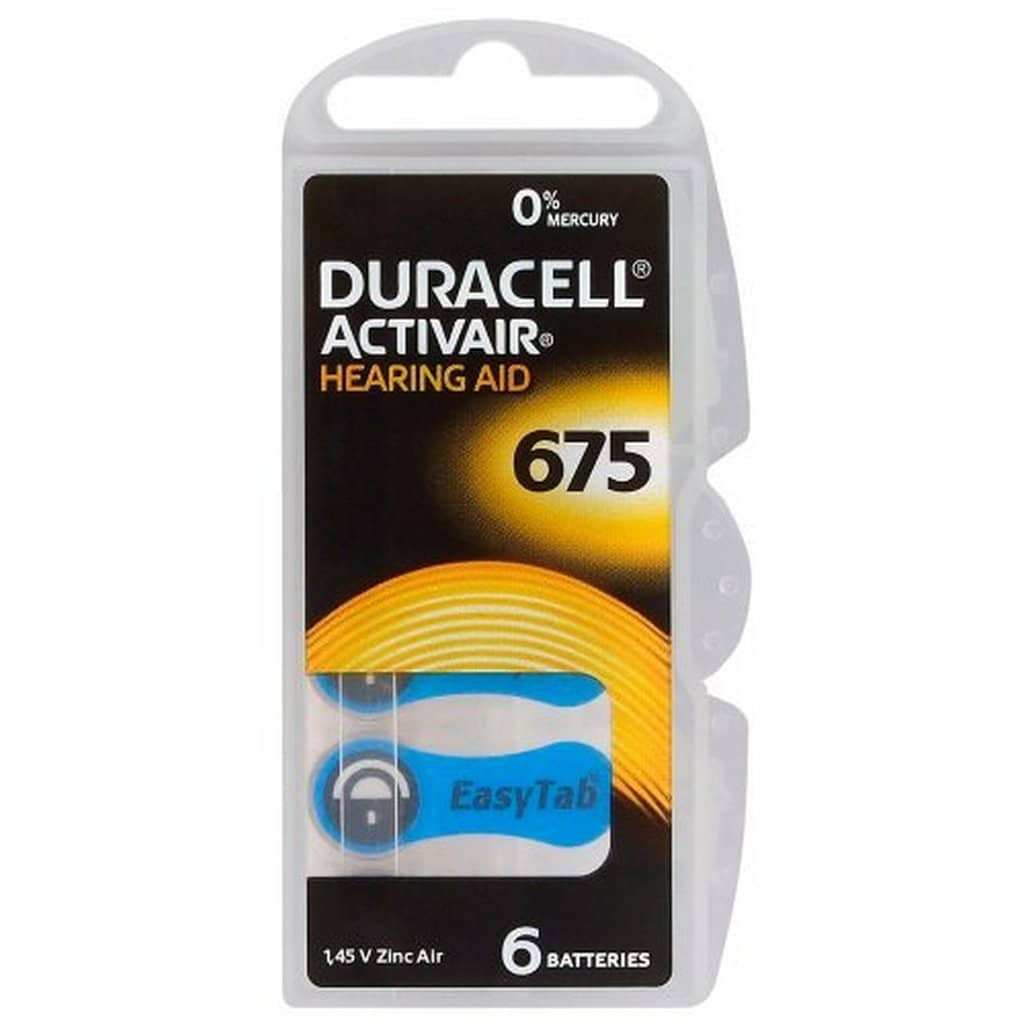 Batérie Duracell Activair 675 do načúvacích prístrojov 6 ks