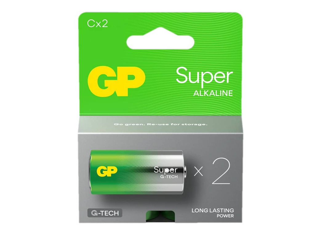Batérie GP Super Alkaline LR14 C 2 ks blister