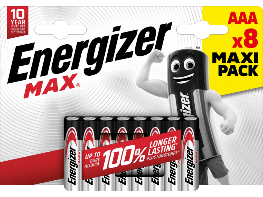 Batérie Energizer Max AAA LR03 8 ks blister