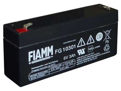 Akumulátor olovený FIAMM FG10301 6V 3Ah