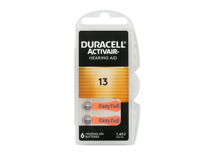 Batérie Duracell Activair 13 do načúvacích prístrojov 6 ks