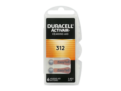 Batérie Duracell Activair 312 do načúvacích prístrojov 6 ks