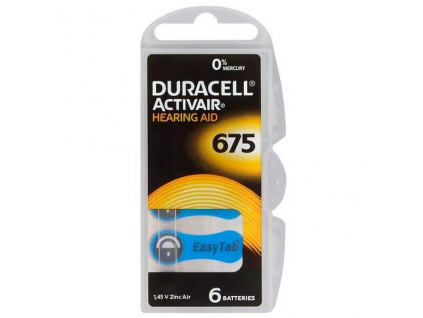 Batérie Duracell Activair 675 do načúvacích prístrojov 6 ks