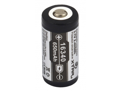 Batéria nabíjacia li-ion RCR123A, CR123, 16340 Xtar 650 mAh 3.7V