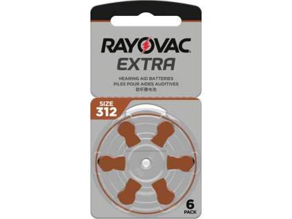 Batérie do načúvacích prístrojov 6 ks Rayovac Extra 312