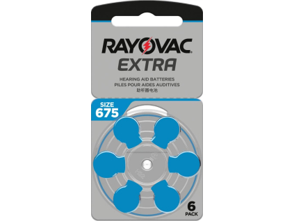 Batérie do načúvacích prístrojov 6 ks Rayovac Extra 675