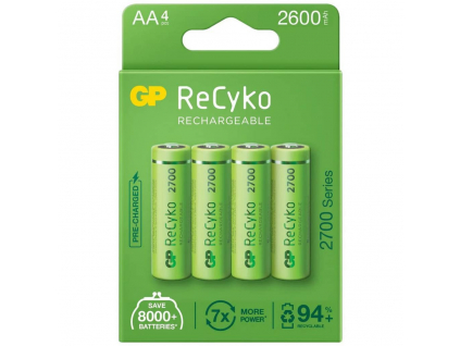 Nabíjacie batérie R6 AA GP ReCyko+ 2700 Series 2600mAh 4 ks blister