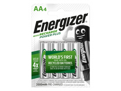 Nabíjacie batérie Energizer Power Plus R6 / AA Ni-MH 2000 mAh - 4 ks blister