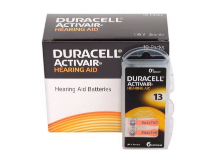 Duracell Activair 13 batérie do načúvacích prístrojov 60 ks VÝHODNÉ BALENIE