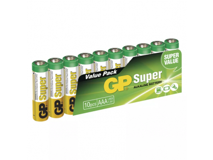 Baterie GP Super Alkaline AAA LR03 10 ks balenie