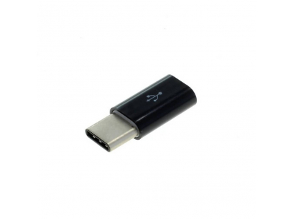 Adaptér Micro USB 2.0 na USB C konektor čierny