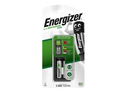 Nabíjačka Energizer Mini + 2 ks Energizer Power Plus AAA 700 mAh