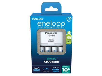 Nabíjačka Panasonic eneloop BQ-CC51E + 4 ks Panasonic eneloop batérie tužkové AA 1900 mAh