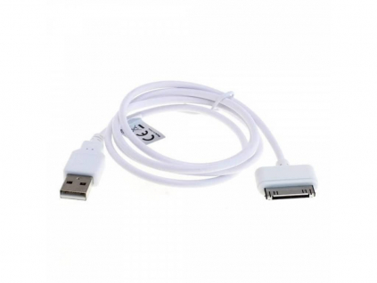 USB Dátový kábel kompatibilný s Apple iPhone, iPhone 3G, iPhone 3GS, iPhone 4, iPod biely