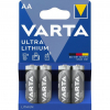 Batérie Varta ULTRA Lithium L91 R6 AA 6106 4 ks blister