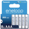 Akumulátory Panasonic eneloop AAA 800 mAh mikrotužkové BK 4MCDE 8BE 8 ks výhodné balenie