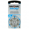 Batérie do načúvacích prístrojov 6 ks Rayovac 675 IMPLANT PRO+