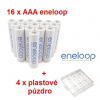 Panasonic akumulátory eneloop AAA 800 mAh mikrotužkové 16 ks + 4 x púzdro na batérie ZADARMO