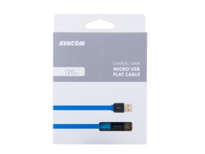 AVACOM MIC-120B kabel USB - Micro USB, 120cm, modrá