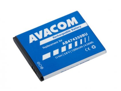 Baterie do mobilu Samsung G810, i8510 Li-Ion 3,7V 1200mAh (náhrada AB474350BU)