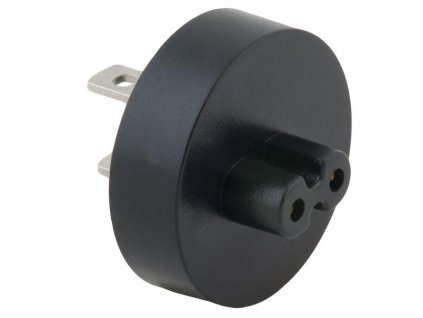 Zásuvkový konektor Typ A (US) pro USB-C nabíječky, černá