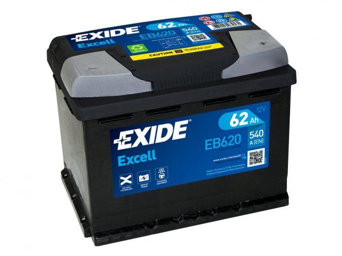 321 autobaterie exide excell 62ah 540a 12v eb620