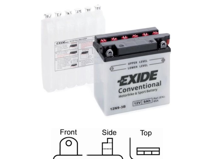 Exide 9Ah 85A pravá