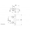 technical drawing MOZA BLACK thermostatic bath mixer1