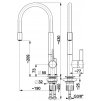technical drawing CALIX Sink mixer1