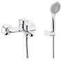 picture AGAT wall mounted bath mixer with a point fixed shower set2