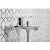picture AGAT wall mounted bath mixer with a point fixed shower set5