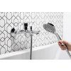 picture AGAT wall mounted bath mixer with a point fixed shower set4