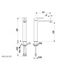 technical drawing AGAT standing countertop washbasin mixer1
