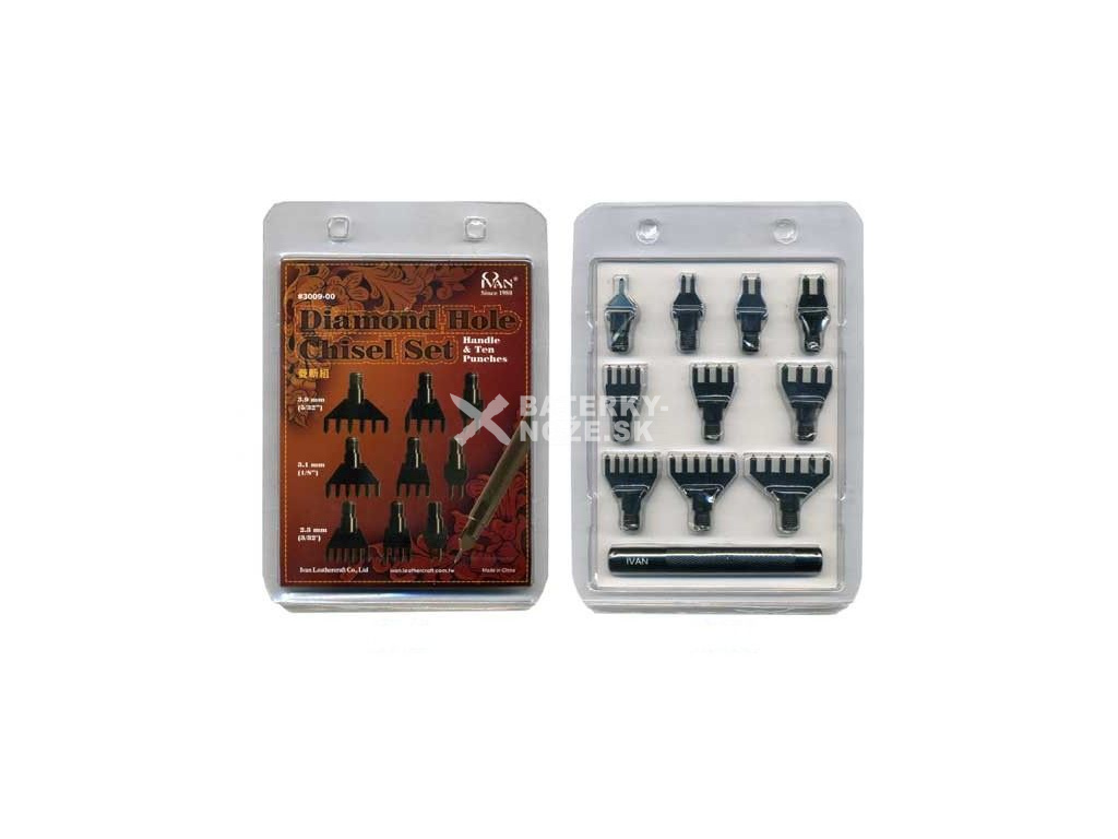 Diamond hole chisel clearance set