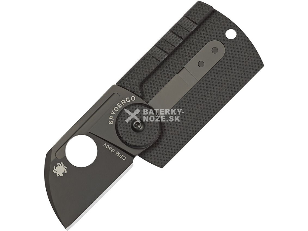 Spyderco Dog Tag Folder CF/G-10 Laminate Black C188CFBBK